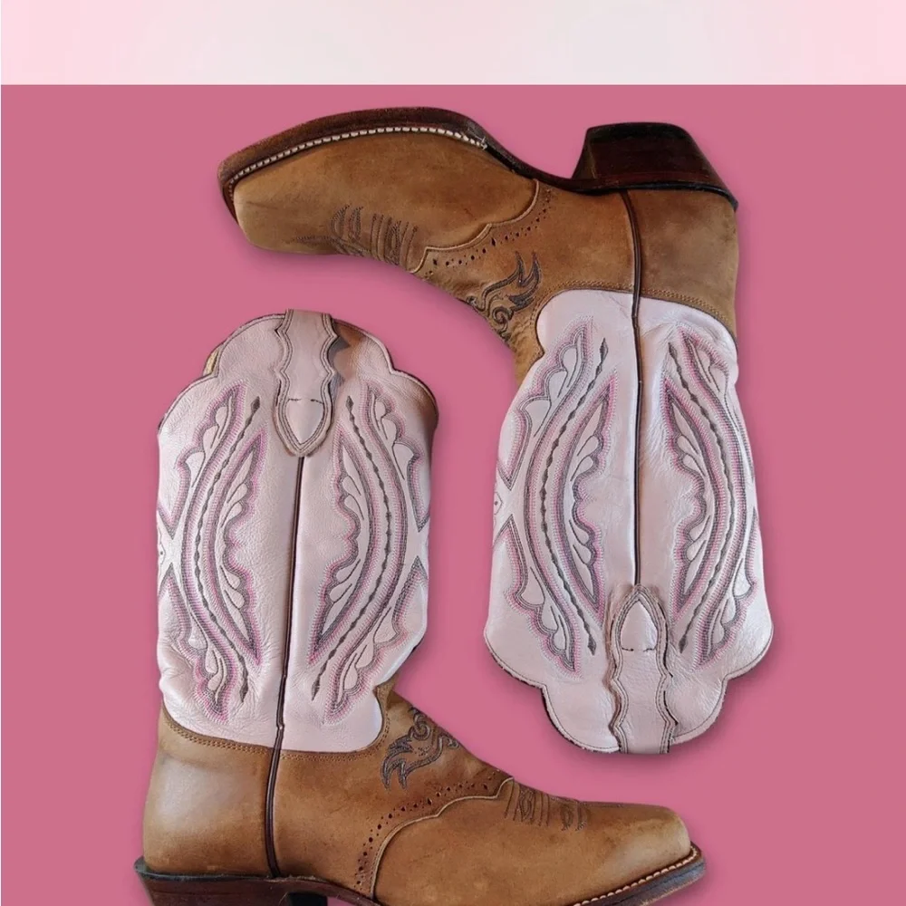 Women’s Justin cowgirl boots size 8 USA MADE - Picture 1 of 8
